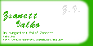 zsanett valko business card